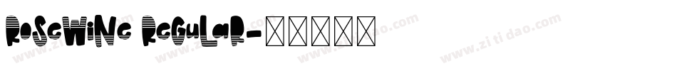RoseWine Regular字体转换
